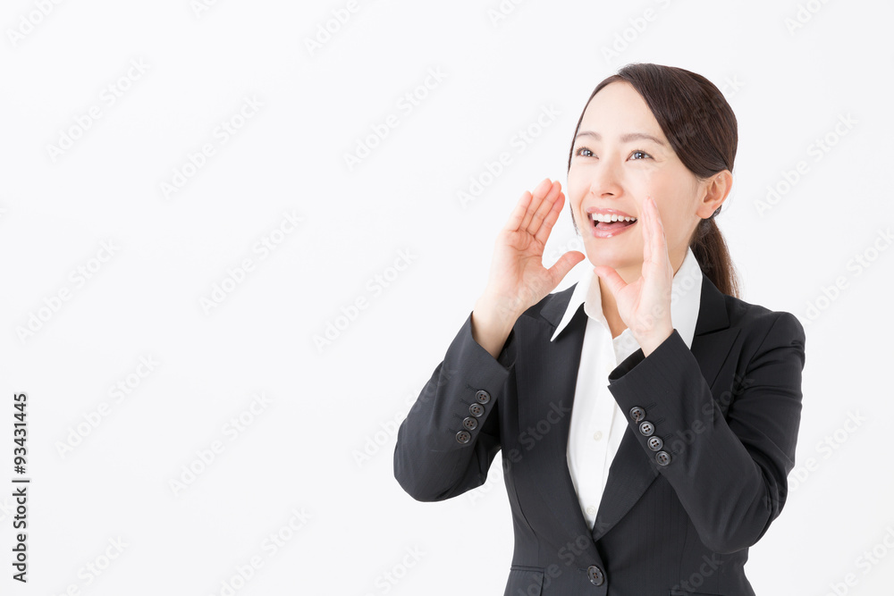 portrait of asian businesswoman on white background portrait of asian businesswoman on white background