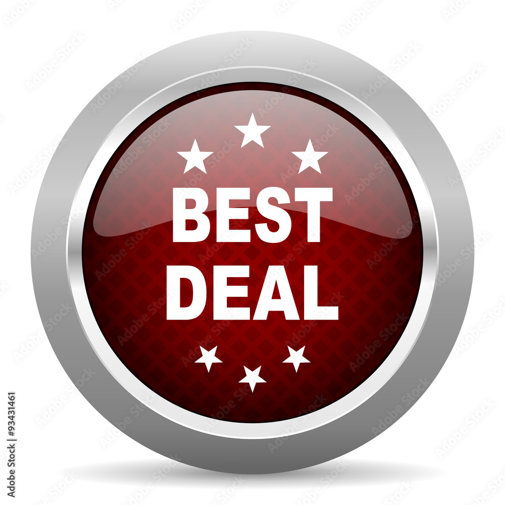 best deal red glossy web icon
