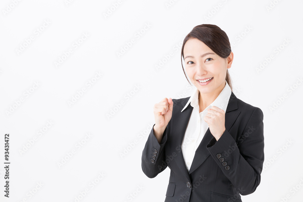 portrait of asian businesswoman on white background portrait of asian businesswoman on white background