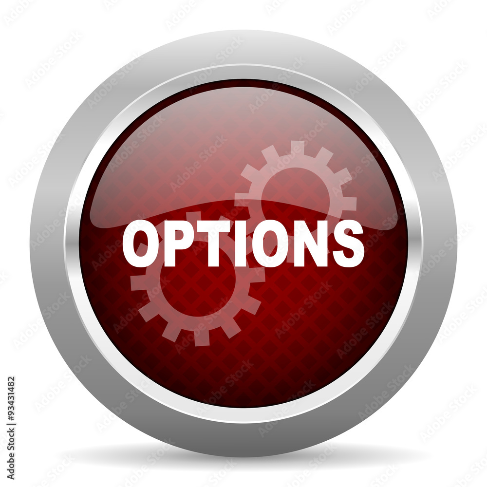 options red glossy web icon options red glossy web icon