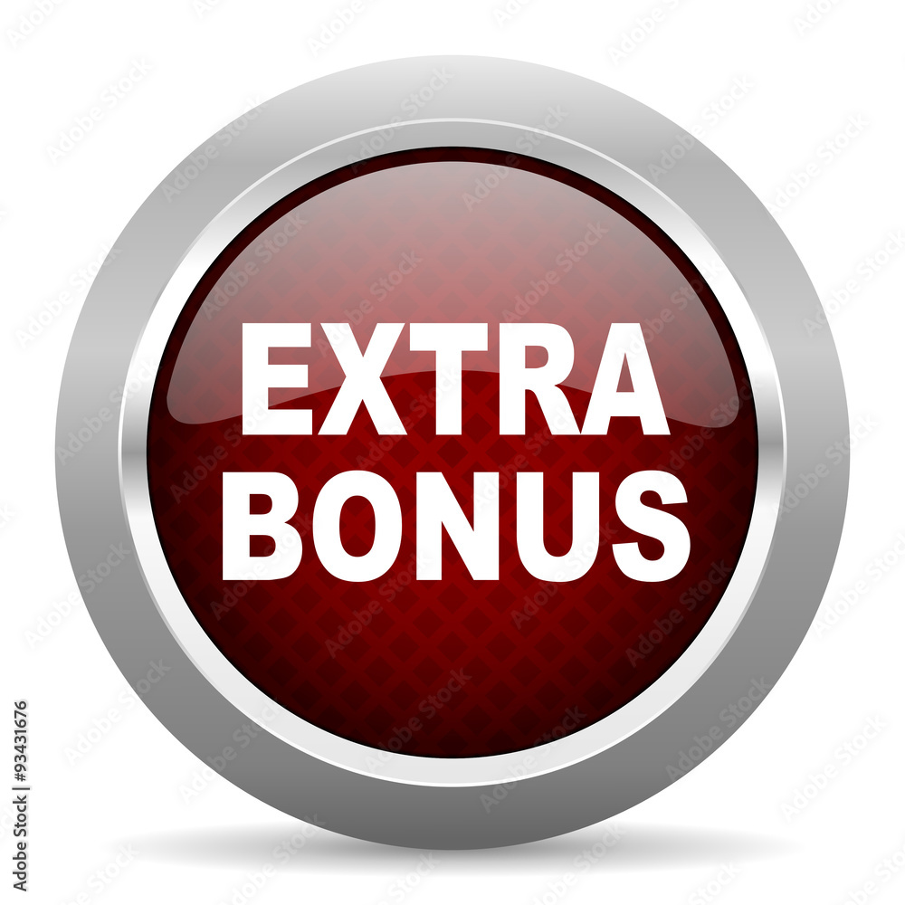 extra bonus red glossy web icon extra bonus red glossy web icon