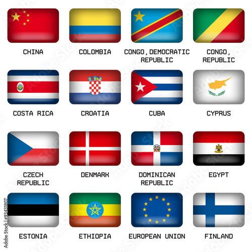 Free Download Set of Rectangle World Top States Flags - GFXLoad