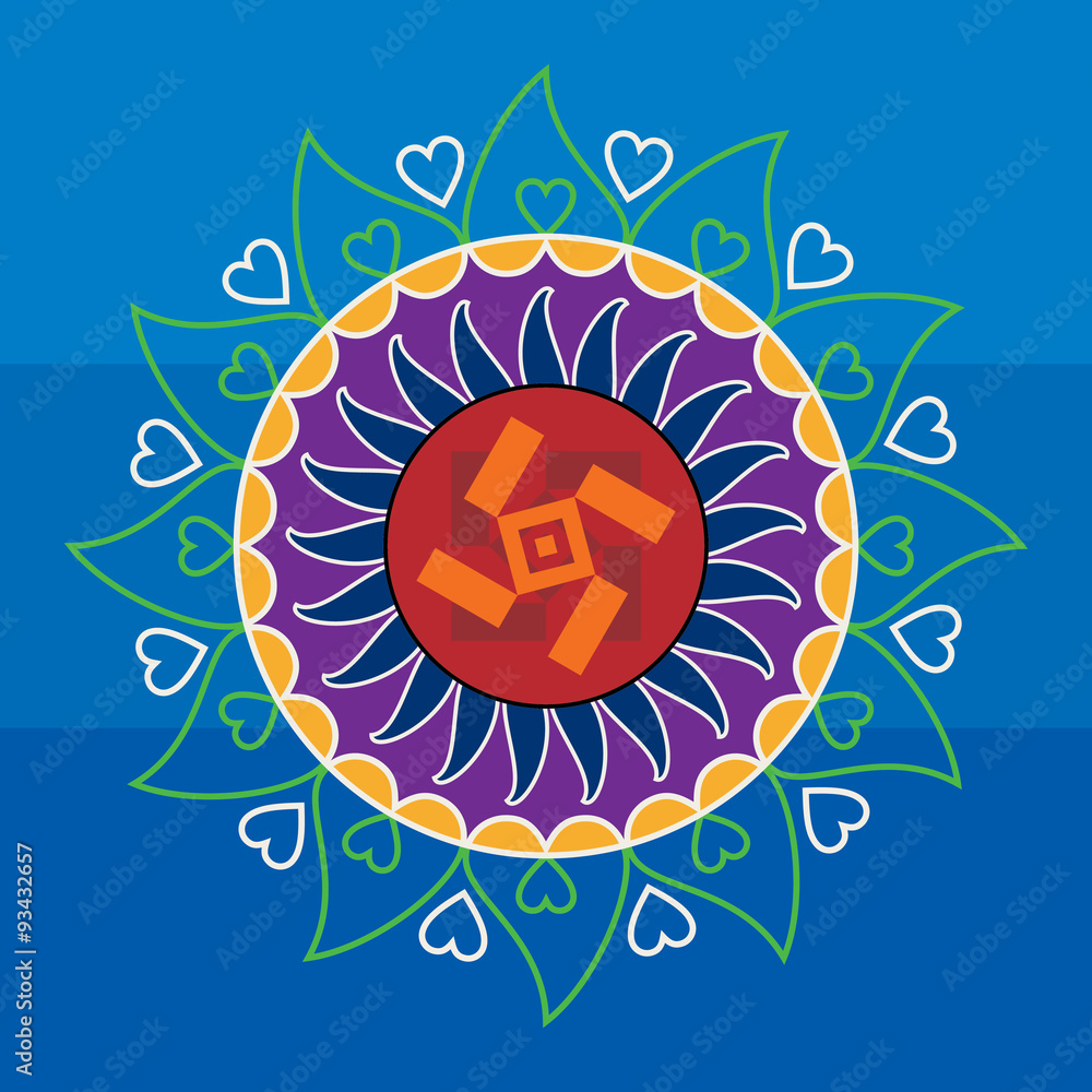 Fototapeta premium creative colorful floral design vector 