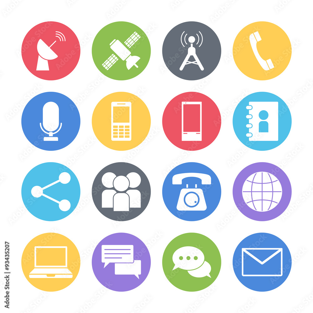 communication icons set communication icons set