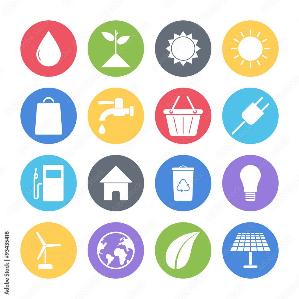 ecology icons set ecology icons set
