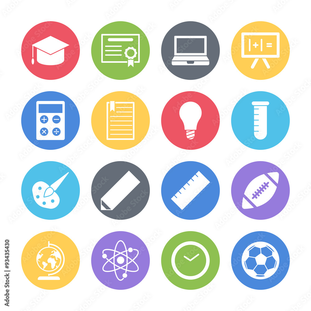 education icons set