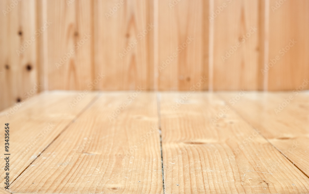 Empty wood plank room with corner, texture background Empty wood plank room with corner, texture background