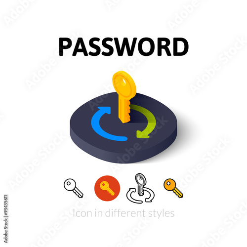 Password icon in different style