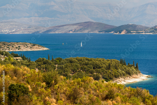 The strait between Corfu and Albania. Greece