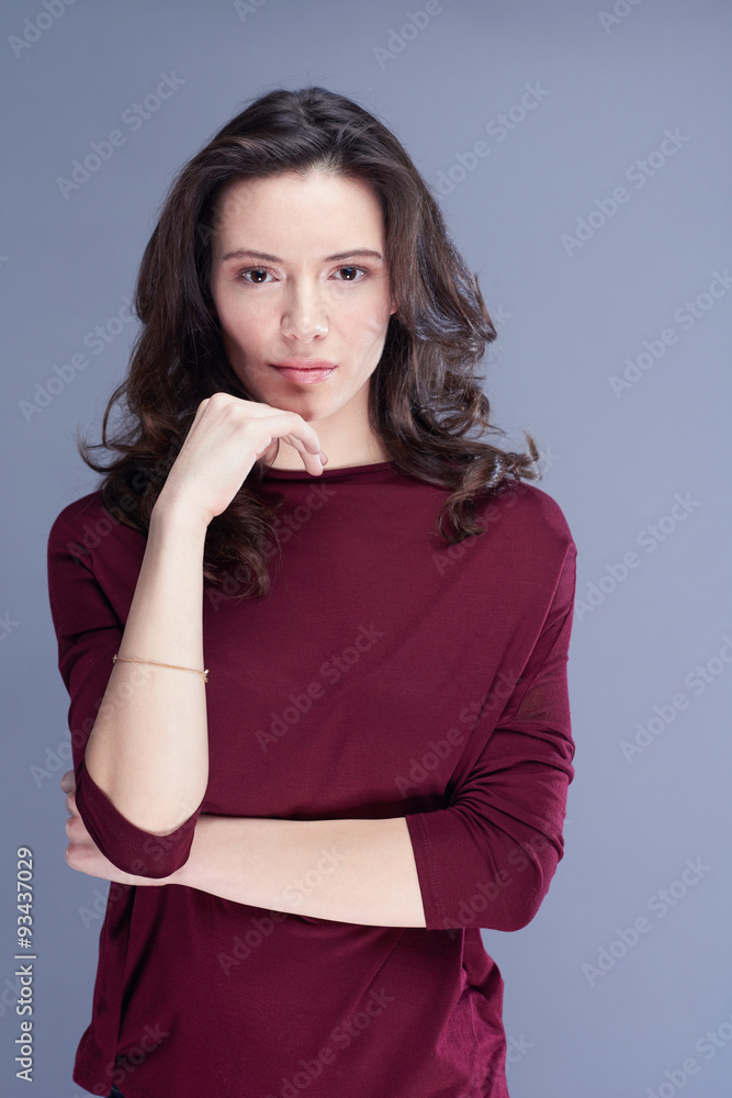 portrait of young woman isolated portrait of young woman isolated