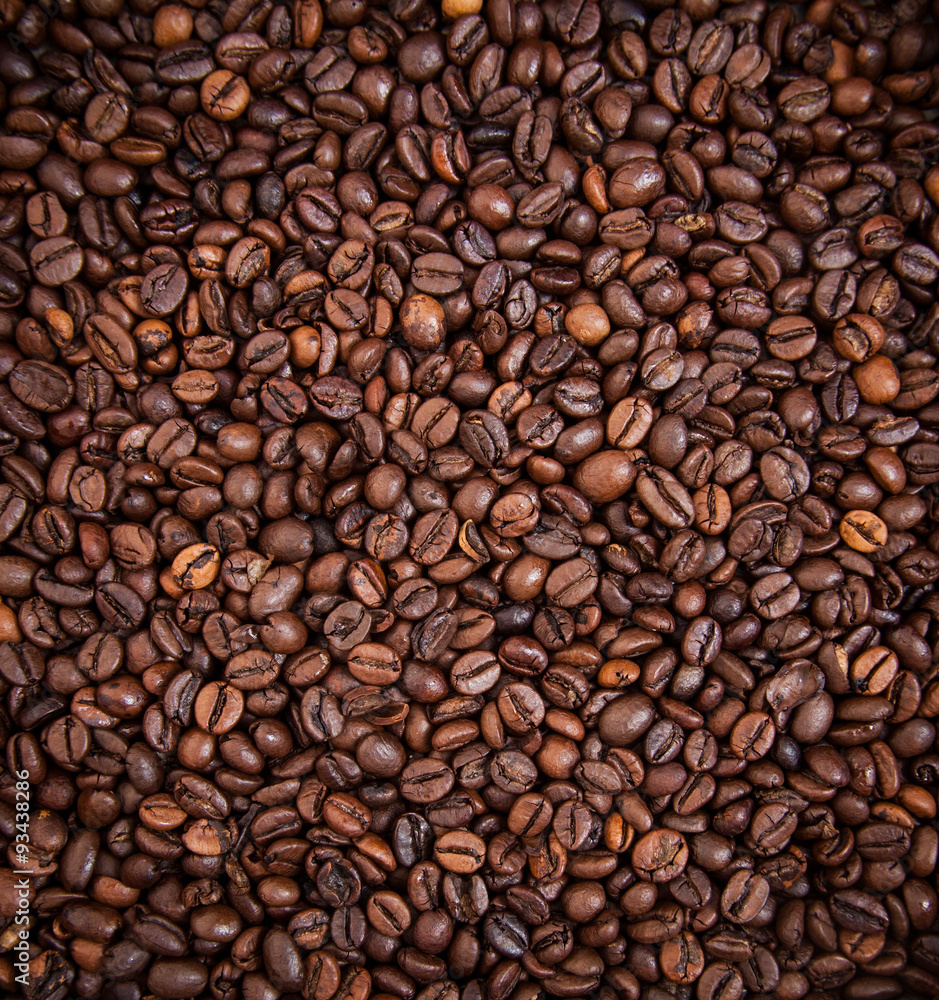 Roasted coffee beans background concept Roasted coffee beans background concept
