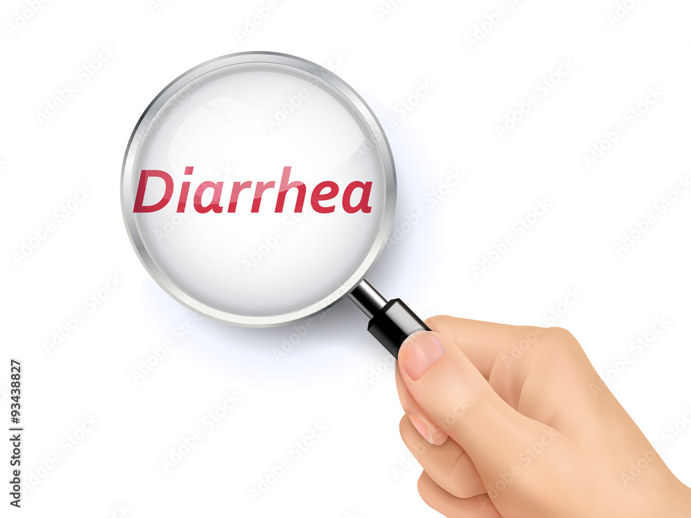 diarrhea word showing through magnifying glass diarrhea word showing through magnifying glass