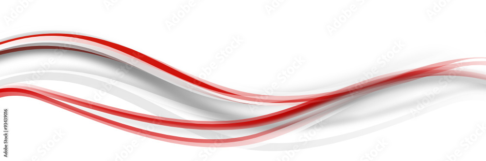 Welle Wellen Schwung Rot Weiß Weihnachten - obrazy, fototapety, plakaty 