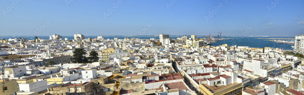 Panorámica aérea de Cádiz. Andalucía. España