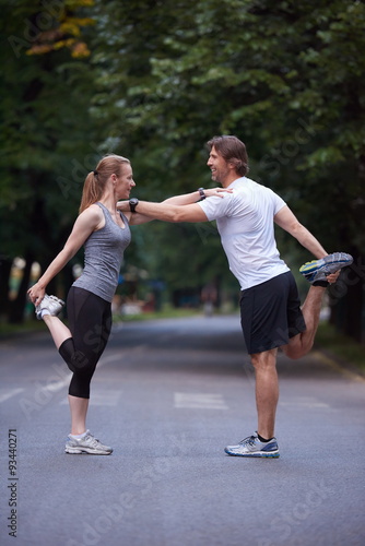 jogging couple stretching © .shock