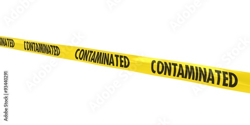 CONTAMINATED Tape Line at Angle