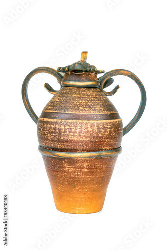 Wallpaper Mural Antique vintage Slavic earthenware jug, timetable national ornam Torontodigital.ca