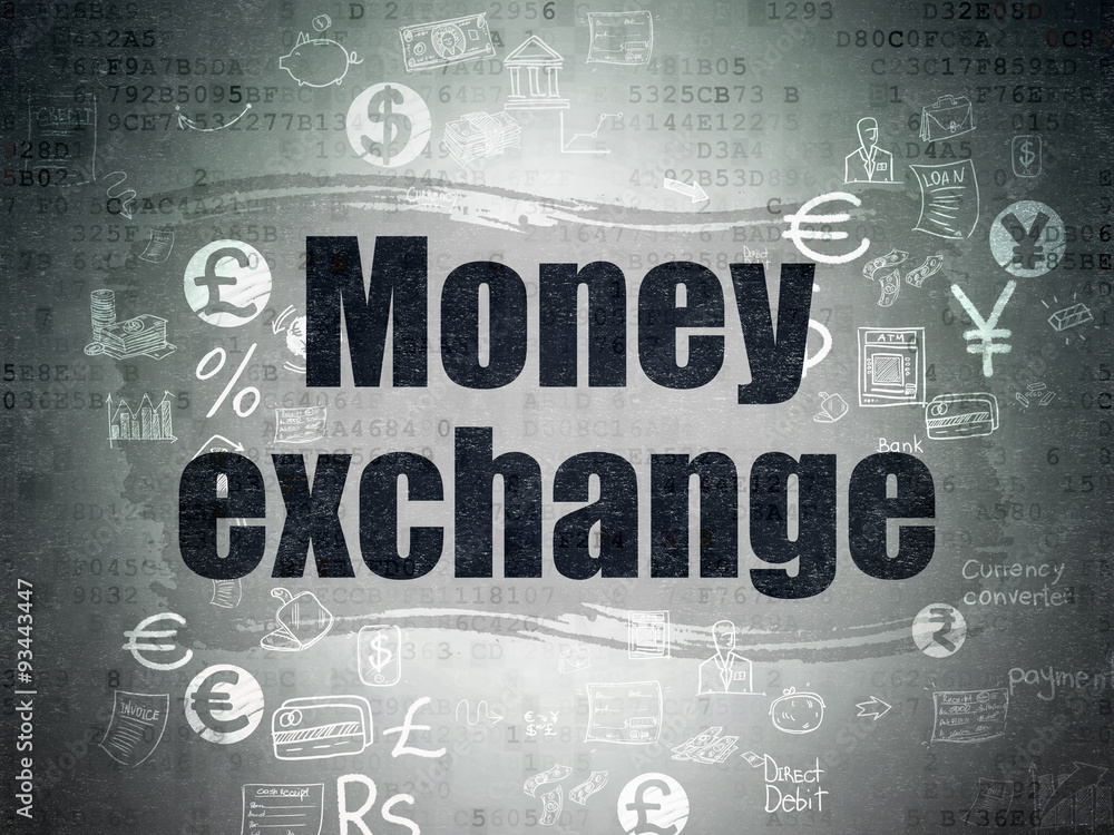 Fototapeta premium Currency concept: Money Exchange on Digital Paper background