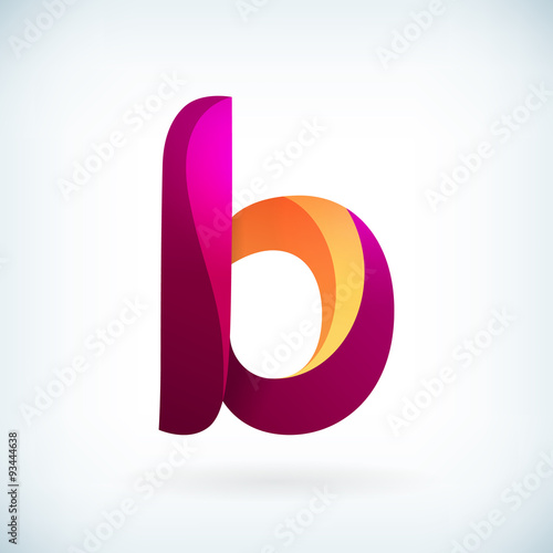 Modern twisted letter b