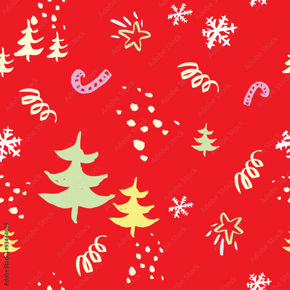 Seamless Christmas pattern. Seamless Christmas pattern.