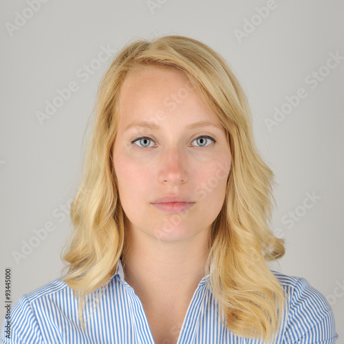 Official portrait of a blonde woman