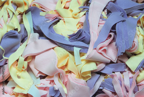 Photos Textile waste. It is fabric wastage at a clothing factory.