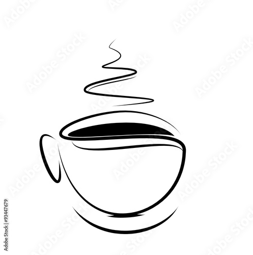 tasse mit heißem kaffee