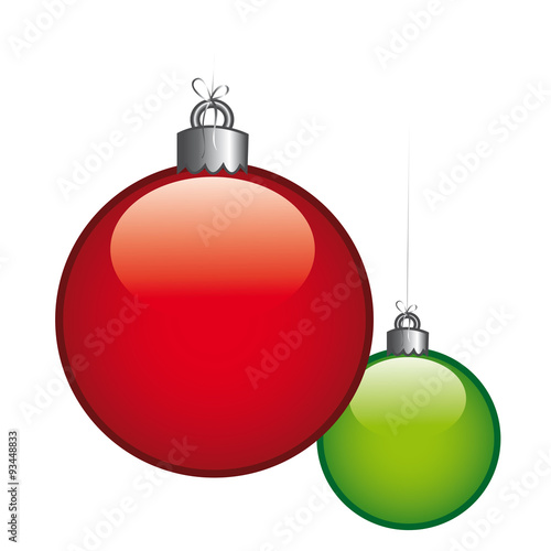 Christbaumkugeln hängend