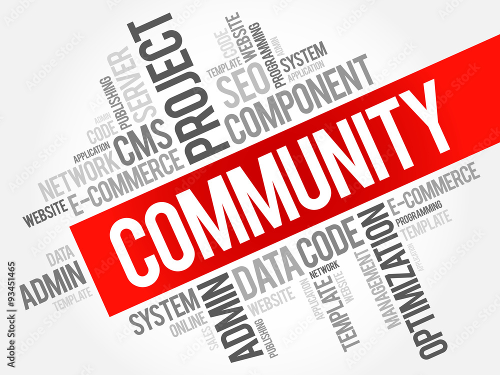 Community word cloud, business concept