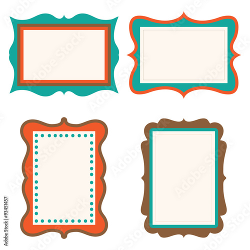 retro frame design perfect for your scarp booking and decorate your photo