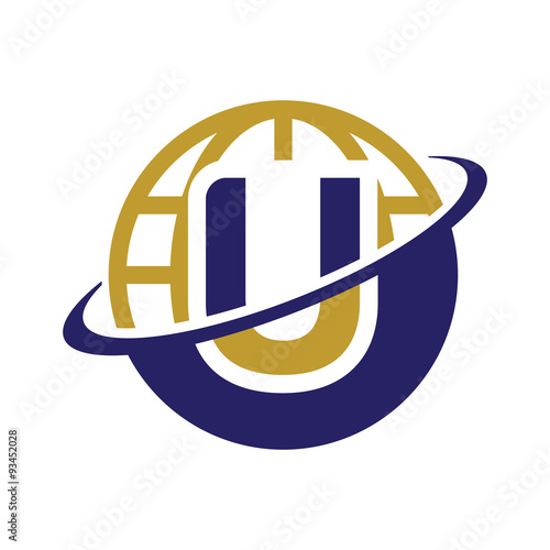 Initial Globe logo u
