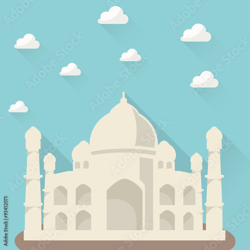 Taj Mahal - Cartoon Background