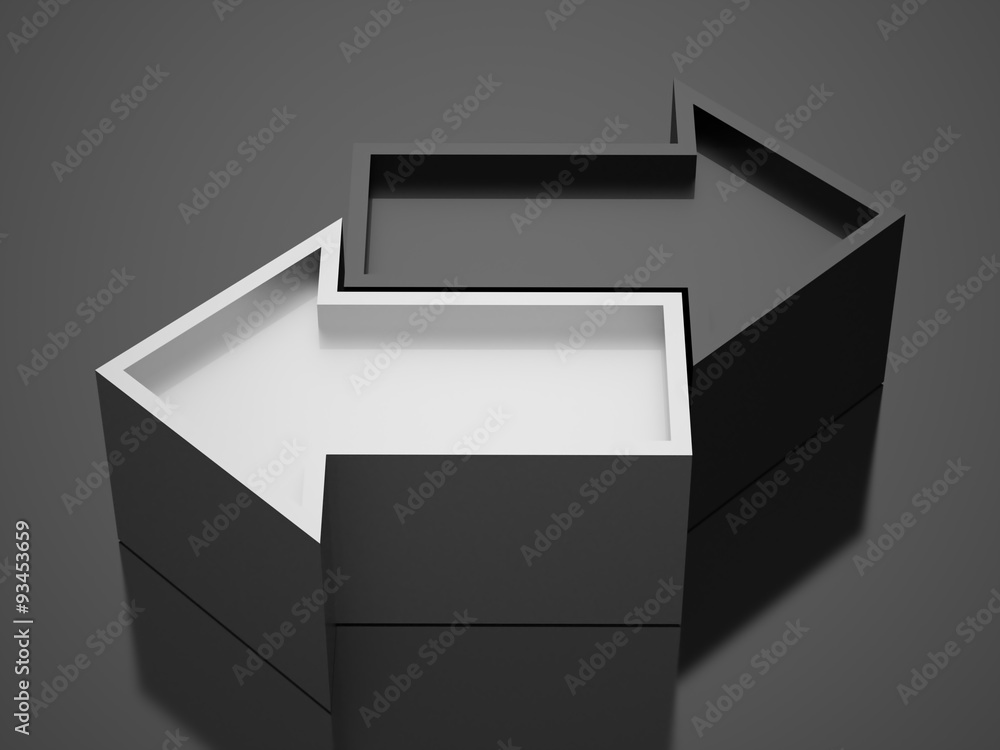 Business arrow icon concept rendered Business arrow icon concept rendered