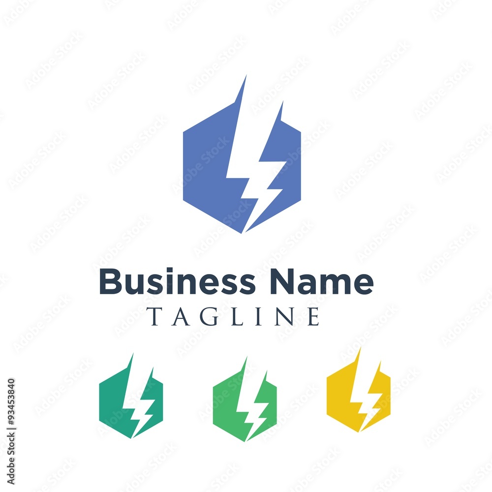 electric vector logo icon electric vector logo icon
