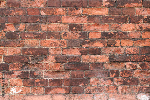 Red Old Brick Wall Background