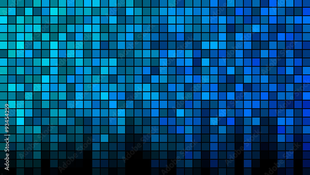 Pixelated Tiles Background Illustration - Blue Pixelated Tiles Background Illustration - Blue