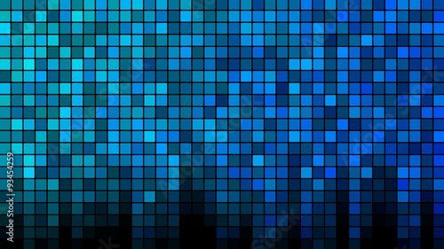 Pixelated Tiles Background Illustration - Blue