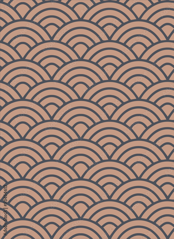 Fototapeta Seigaiha background, traditional Japanese ornament