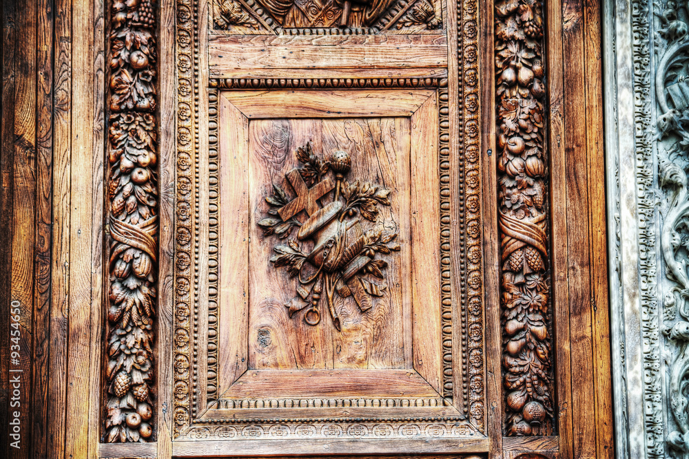 Santa Croce main door close up