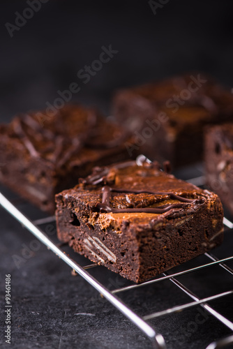 Homemade artisan chocolate brownies