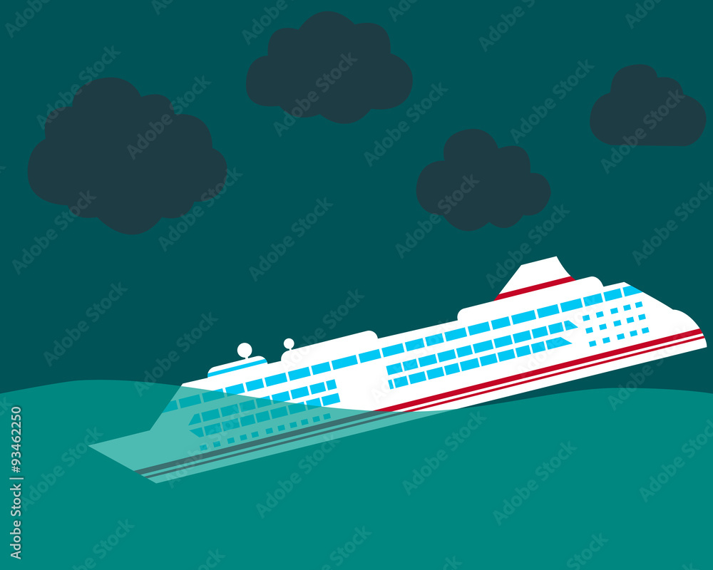 Naklejka premium Shipwreck