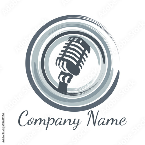 microphone logo vector 