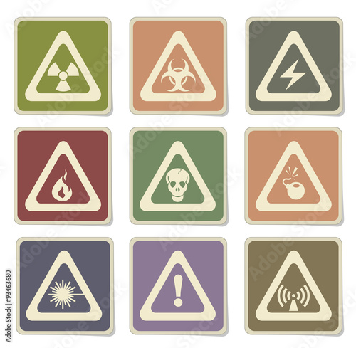 Free Download Hazard Sign Icons - GFXLoad