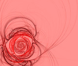 Абстрактный цветок на розовом фоне