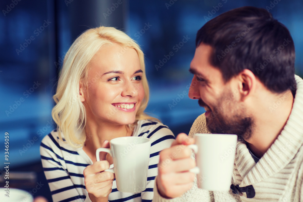 happy couple meeting and drinking tea or coffee happy couple meeting and drinking tea or coffee