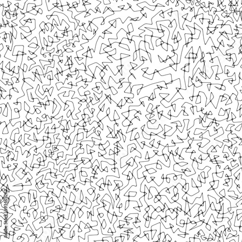 chaos lines seamless pattern. Black on white