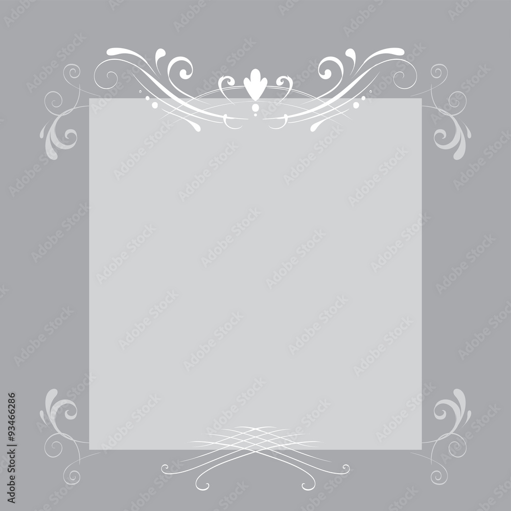 drawing hand vintage frame baroque elements for advertising in vintage style, vector ornament