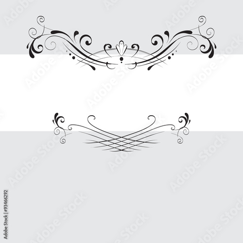 drawing hand vintage frame baroque elements for advertising in vintage style, vector ornament