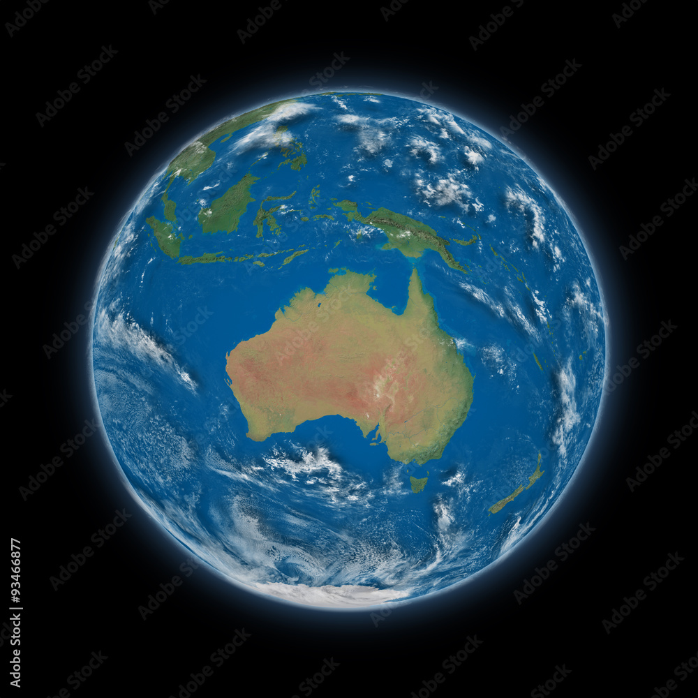 Fototapeta premium Australia on planet Earth