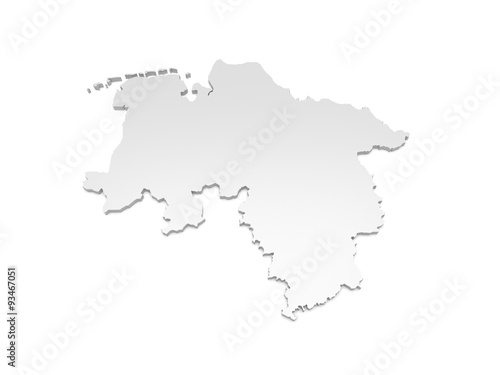 3D Karte Niedersachsen